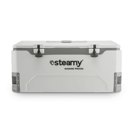 Steamy Marine Pro 155 (155 Liter) Koelbox Wit + 2x koelelement XXL met flinke korting
